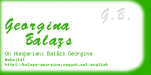georgina balazs business card